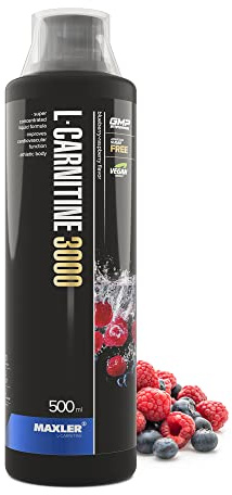 Maxler L-Carnitine 3000 (500ml) Myrtille et framboise - Régime et gestion du poids - L-Carnitine