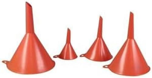 cartrend Set di 4 imbuti arancione