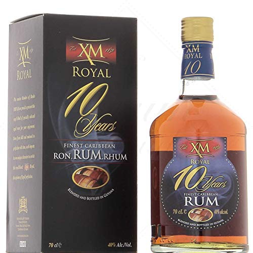 XM - 10 ans Royal Demerara - Rhum Vieux - 40% Alcool - Origine : Guyane Britannique - Bouteille de 70 cl