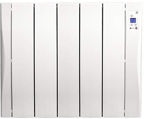 Haverland WI5 - Radiatore elettrico in aluminio pressofuso autoprogrammabile (con connettività)* 800W, uso ideale +6 ore/giorno, +/- 7-12 m², Bianco