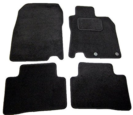 Custom Fit Car Floor Mats for Nissan Qashqai Mk2 2014 Onwards, 4-Piece Black Carpet Set