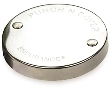 RSVP International Kitchen Collection Storage & Preservation, Vintage Punch 'N Cover, Stainless Steel 3 Inch