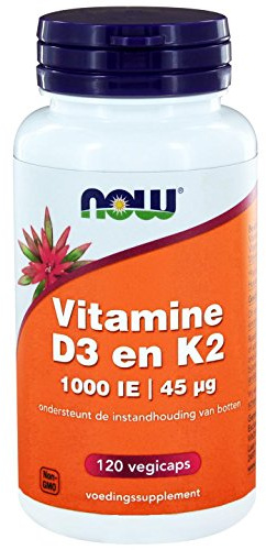 NOW Foods Vitamin D-3 & K-2-120 Veg Capsules