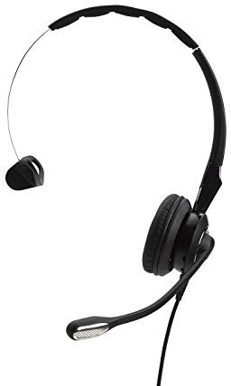 Jabra Biz 2400 II USB-A BT MS Cuffie Mono On-Ear, Cuffie con Cavo e Cancellazione del Rumore, ottimizzate per Microsoft Skype for Business, Con Unità di Controllo vocale HD e Bluetooth