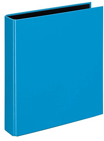 VELOFLEX 1151351 - Ringbuch VELOCOLOR, Ringordner, Ordner, DIN A5, 2-Ring-Mechanik, 200 x 230 x 45 mm, Karton, blau, 1 Stück