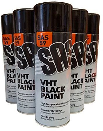 (4 CANS) 500ml Very High Temperature Spray Paint Matt Black for Exhaust Stove BBQ Fire Grill Chiminea