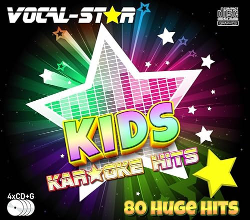 Karaoke CD Disc Set With Words - Kids Children`s Disney Pop 80 Songs - 4 CDG Discs By Vocal-Star