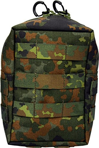 Zentauron Reißverschlusstasche Medium mit MOLLE-System I BW-Tasche, Rucksack Zusatztasche aus Cordura
