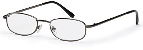 Filtral leichte Lesebrille für Damen & Herren/Schmale ovale Lesehilfe aus Metall in anthrazit/Dpt. +2,00 F4518244