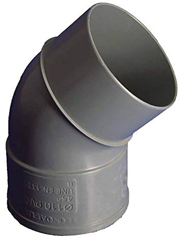 Hidrotecnoagua - Codo macho-hembra 45º diámetro 110
