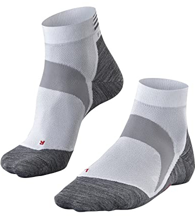 FALKE Unisex Fahrradsocken BC6 Short Racing U Sso Lyocell Funktionsmaterial antiblasen 1 Paar, Weiß White-Mix 2020, 42-43