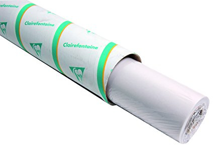 Clairefontaine 96528C Rotolo Carta da Lucido - Carta da Lucido altamente Trasparente - 0,75x20 m 40/45g - Confezionato in un tubo di cartone resistente - Ideale per il Disegno tecnico