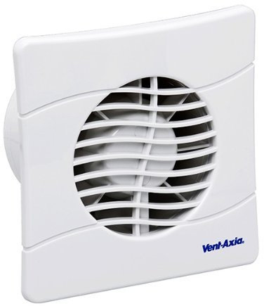 Vent-Axia 436530A / BAS100SLB Slimline Bathroom/Toilet Extractor Fan (No Timer), 16 W, 240 V