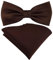 TigerTie Satin Fliege Einstecktuch in dunkelbraun Uni einfarbig + Aufbewahrungsbox