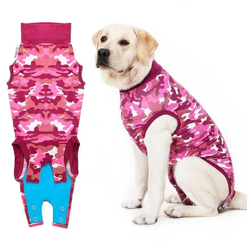 Suitical Recovery Suit Hund, M, Rosa Camouflage