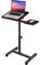 Seville Classics Mobiler Stehpult mit Beistelltisch Laptoptisch, Metall, braun 66 x 40.6 x 101.6 cm