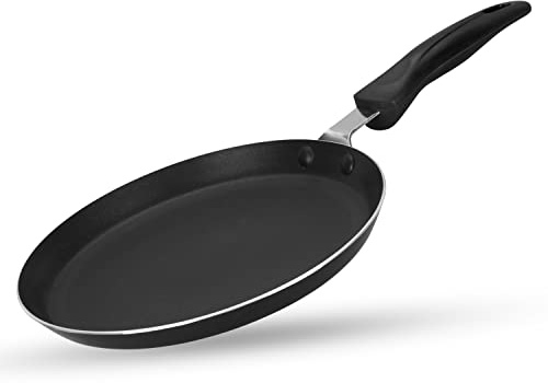 Alpine Cuisine Griddle Pan Aluminum 14in Nonstick Coating, Griddle Pan for Stove Top with Stay Cool Handle, PFOA Free, Durable Nonstick Cookware - Dishwasher Safe - Gray
