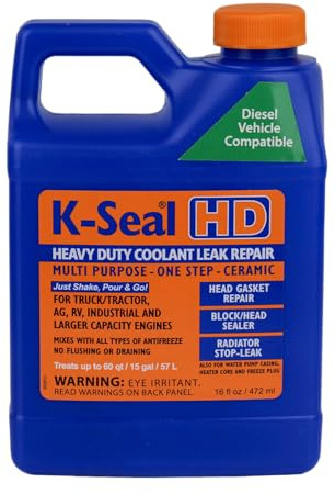 K-Seal ST5516 Heavy-Duty Multi-Purpose One Step Permanent Coolant Leak Repair, 16 oz, Pour and Go, Mixes with All Antifreeze, No Flushing Required