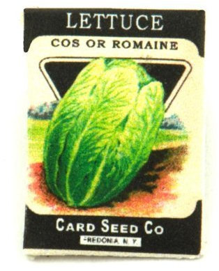 2 x MyTinyWorld Dolls House Miniature Garden Romaine Lettuce Seed Packets