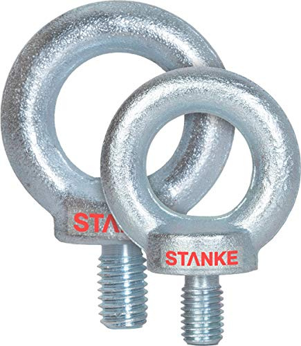 Seilwerk STANKE 10x Boulon à œil mâle galvanisé M6, anneau de levage à épaulement à tige 6 mm