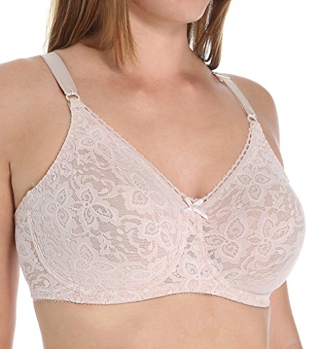 Bali Women's Lace and Smooth Underwire Bra, Rosewood, 36DD