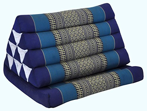 Kapok Thaikissen, Dreieck mit Einer Auflage (82201 - blau)