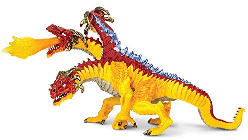 Safari Ltd Drago di Fuoco 20cm | Figura di Drago Dipinta a Mano | Giocattoli per Bambini | Non tossico e privo di BPA | Adatto per bambini dai 3 anni