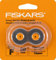 Fiskars Rotary Paper Trimmer Replacement Blades, Titanium, Silver/Orange