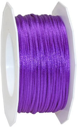 PRÄSENT Cordón RHEIN violeta, cordón trenzado para regalos 50 m, paquetes y obsequios, 3 mm de ancho, accesorios para decoración y manualidades, cintas decorativas resistentes al desgarro
