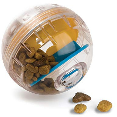 Pet Zone IQ Treat Ball Interactive Dog Ball - 3 Puzzle Treat Dispenser, Durable, Slow Feeder, for All Dog Breeds, Toys to Keep The Busy and Enrichment