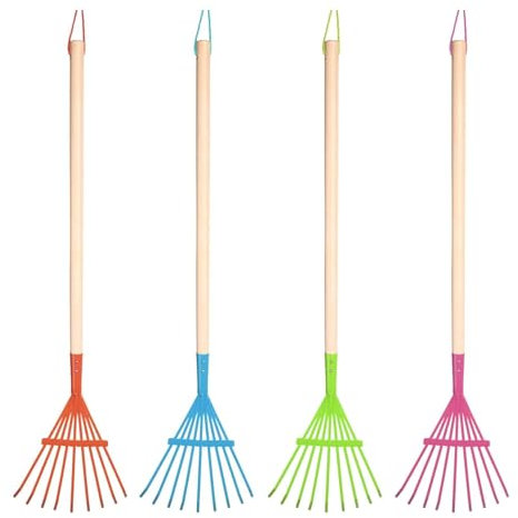 Rateau à feuilles enfant bleu