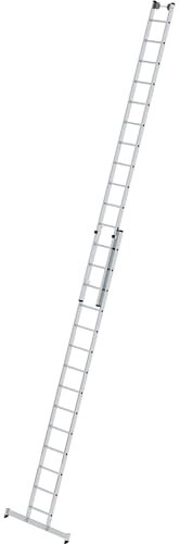 MUNK | Anlegeleiter höhenverstellbar | Schiebeleiter | 2-teilig | 2 x 14 Sprossen | mit nivello®-Traverse