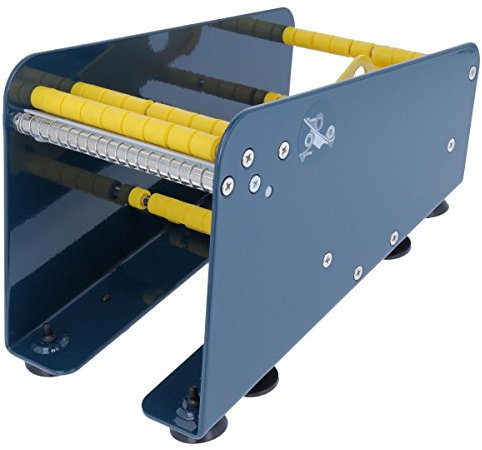 TE-Office Etikettenspender Labelspender aus Stahl für Haftetiketten Tischgerät manuell bis 113 mm