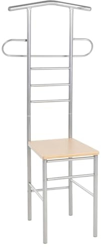 vidaXL 2x Gentleman's Valet Chair Home Bedroom Furniture Decorative Butler Valet Stool Stand Seat Clothes Coat Hanger Wardrobe Storage