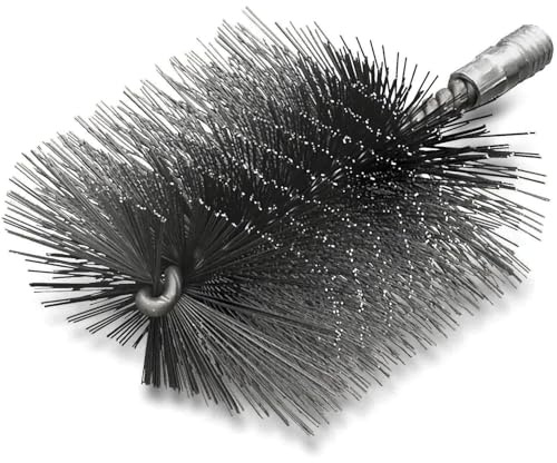 LESSMANN Heizkesselbürste 40 x 80 mm Aufnahme W 1/2 Zoll Stahldraht, 1 Stück,532202
