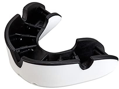 OPRO Silver Level Mundschutz | Gum Shield für Rugby, Hockey und andere Kontaktsportarten (Kinder, Weiß)