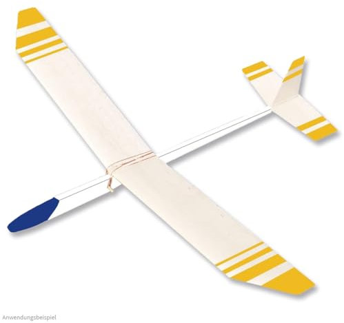 matches21 HOME & HOBBY Segelflieger Flugzeug DIY Holz Bastelset für Kinder ab 11 Jahren Technik-Bausatz