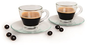 Excelsa Brasilia Juego de Tazas de café con platillo, 6 Unidad (Paquete de 1), 6