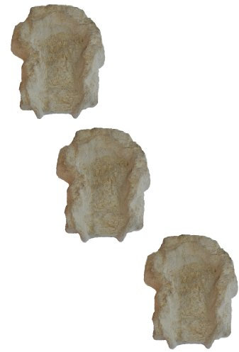 Wasserkaskaden Wasserfall Weser Fels 3-teilig, Beige/Braun, a` 70 x 55 x 16 cm /3-Teilig