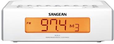 Sangean RCR-5 Digital AM/FM Clock Radio, White