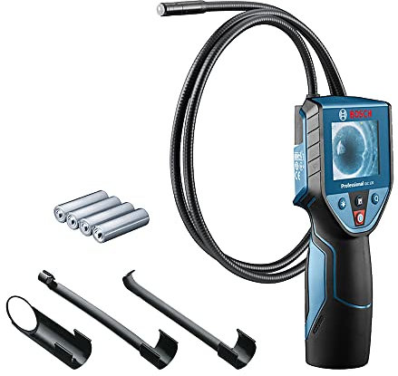 Bosch Professional Inspektionskamera GIC 120 (Kabellänge: 120 cm, Display: 2,7’’, 4X AA-Batterie, im Karton)