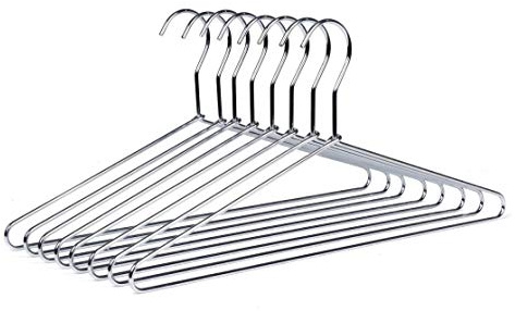 Quality Hangers 16 Pack Stainless Steel Wire Hangers - Ultra Thick 4mm Metal Hangers & Wire Coat Hangers, Seamless Non-Welded Design for Heavy-Duty Closet Organization