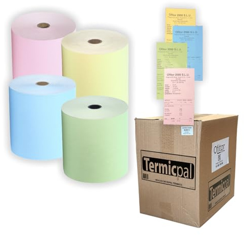 80x80 * 48 Rollos Papel Térmico TERMICPAL Surtido