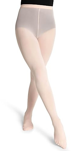 Capezio - Collants de danse classique pour femme, avec ouverture sous la voûte plantaire - L-XL, Rose, 1 Unité
