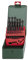 Metabo 627156000 627156000-Estuche metálico de Brocas HSS-Tin, Afilado en Cruz de 135º diámetros de 1,0 a 10,0 mm x 0,5 mm, Set de 19 Piezas