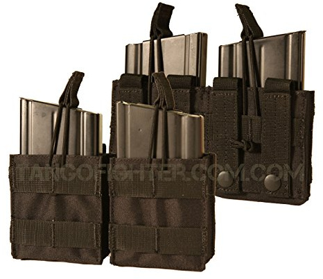 CONDOR Double Open Top M14 Mag Pouch Schwarz Nylon 1000D 10.16 x 17.78 cm 2 Offene Taschen Feuerwaffen-Accessoire Mag Pouch