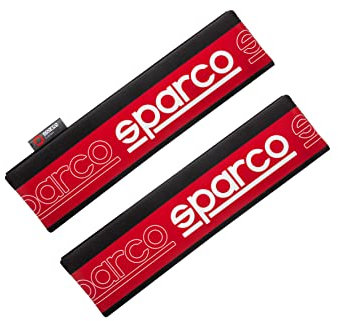 Sparco Set di 2 Cuscinetti per Cintura New SPC Nero/Grigio Universale