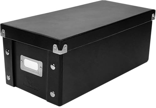 Snap-N-Store DVD Storage Box - Durable Disc Holder with Lid to Store for Discs (1 Pack - DVD, Black)