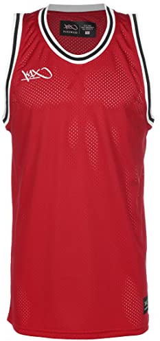 K1X Hardwood Big Hole Mesh Double Basketballtrikot Herren rot/schwarz, XL