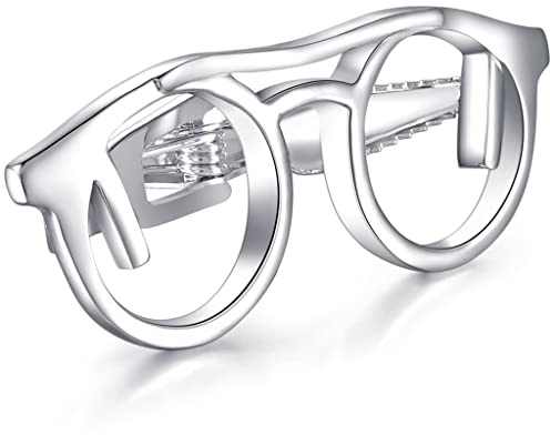 Honey Bear gafas Clip Pasador de corbata -Talla normal Para Hombre Necktie, Acero inoxidable,Boda Negocio Regalo,4.8cm